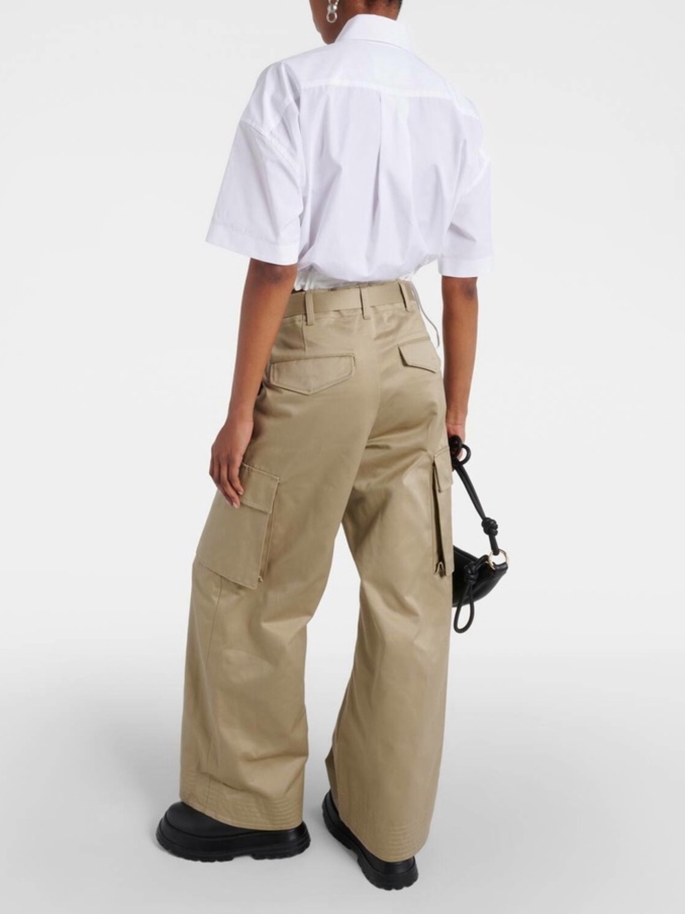 Sacai Wide-Leg Cargo Trousers. New, with tag. - Picture 3 of 16